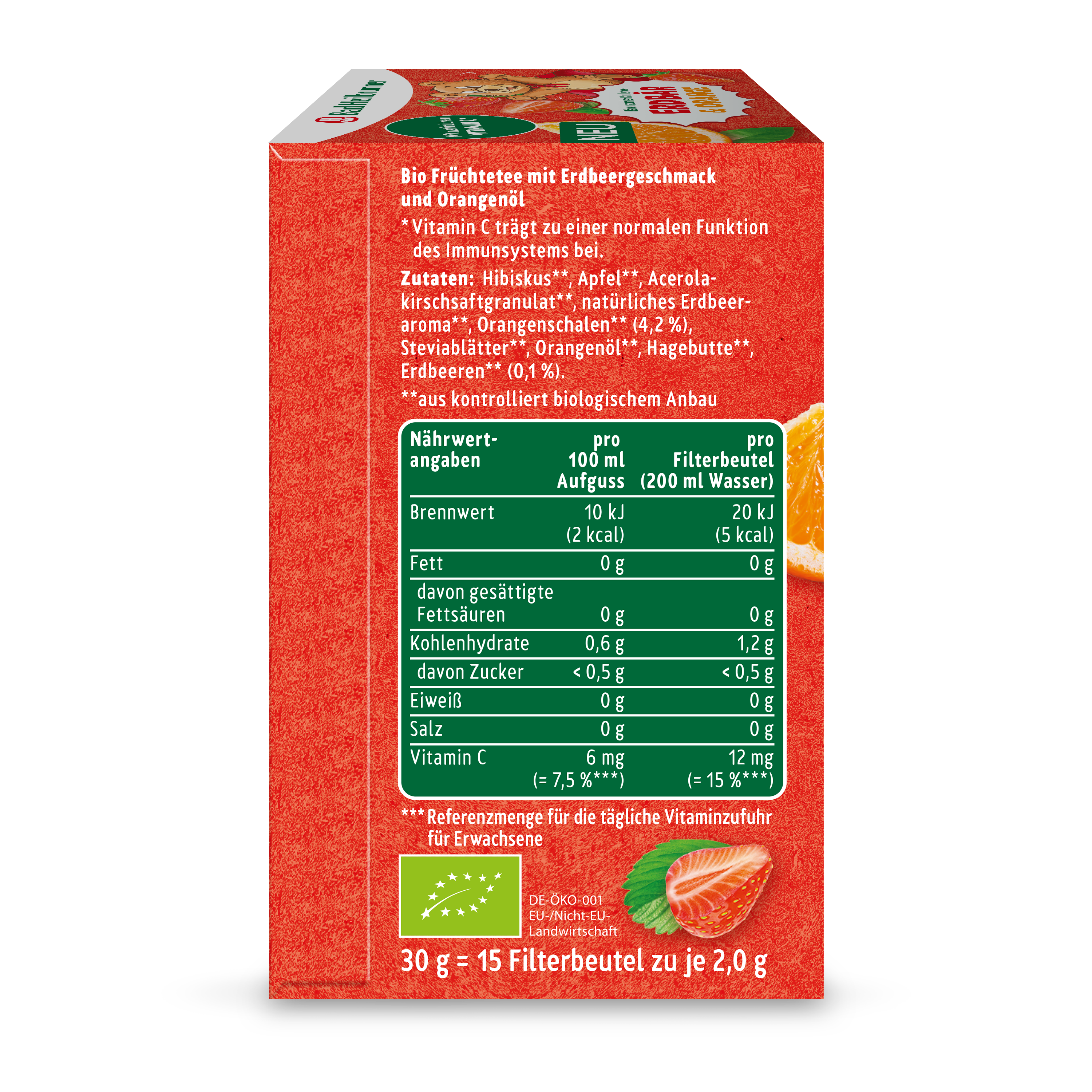 Bio Bärenstarker Kindertee - Erdbär & Orange