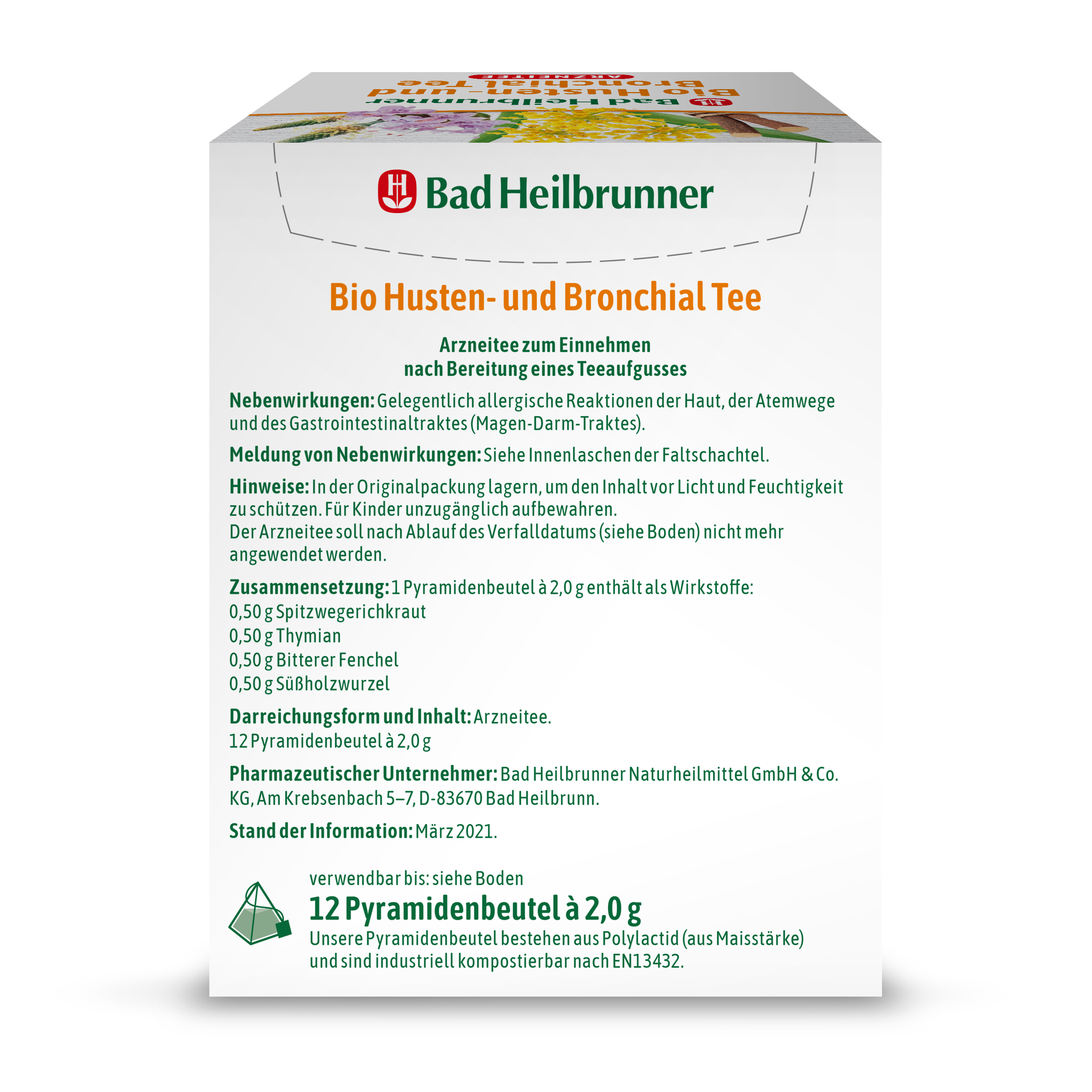 Bio Husten- und Bronchial Tee