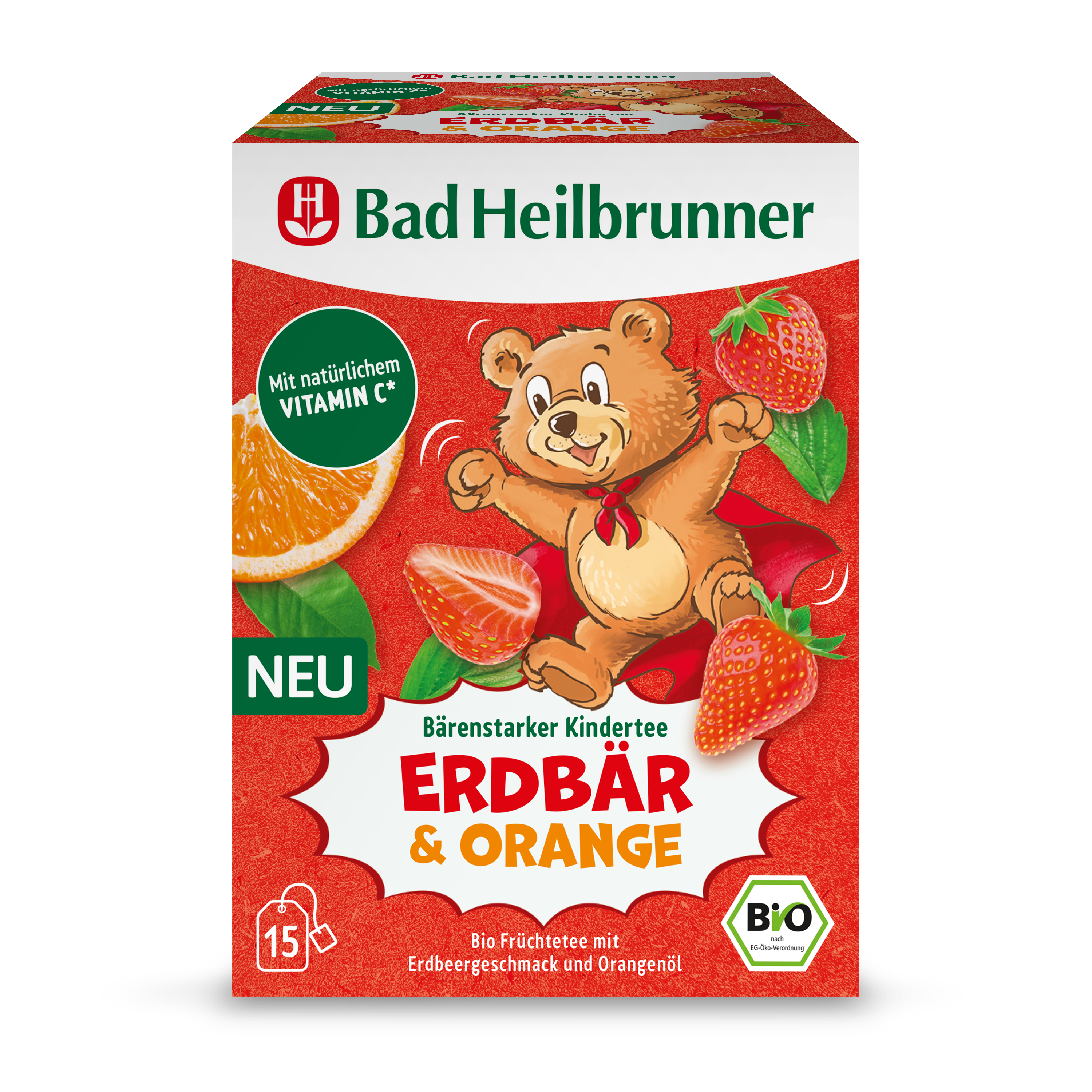 Bio Bärenstarker Kindertee - Erdbär & Orange