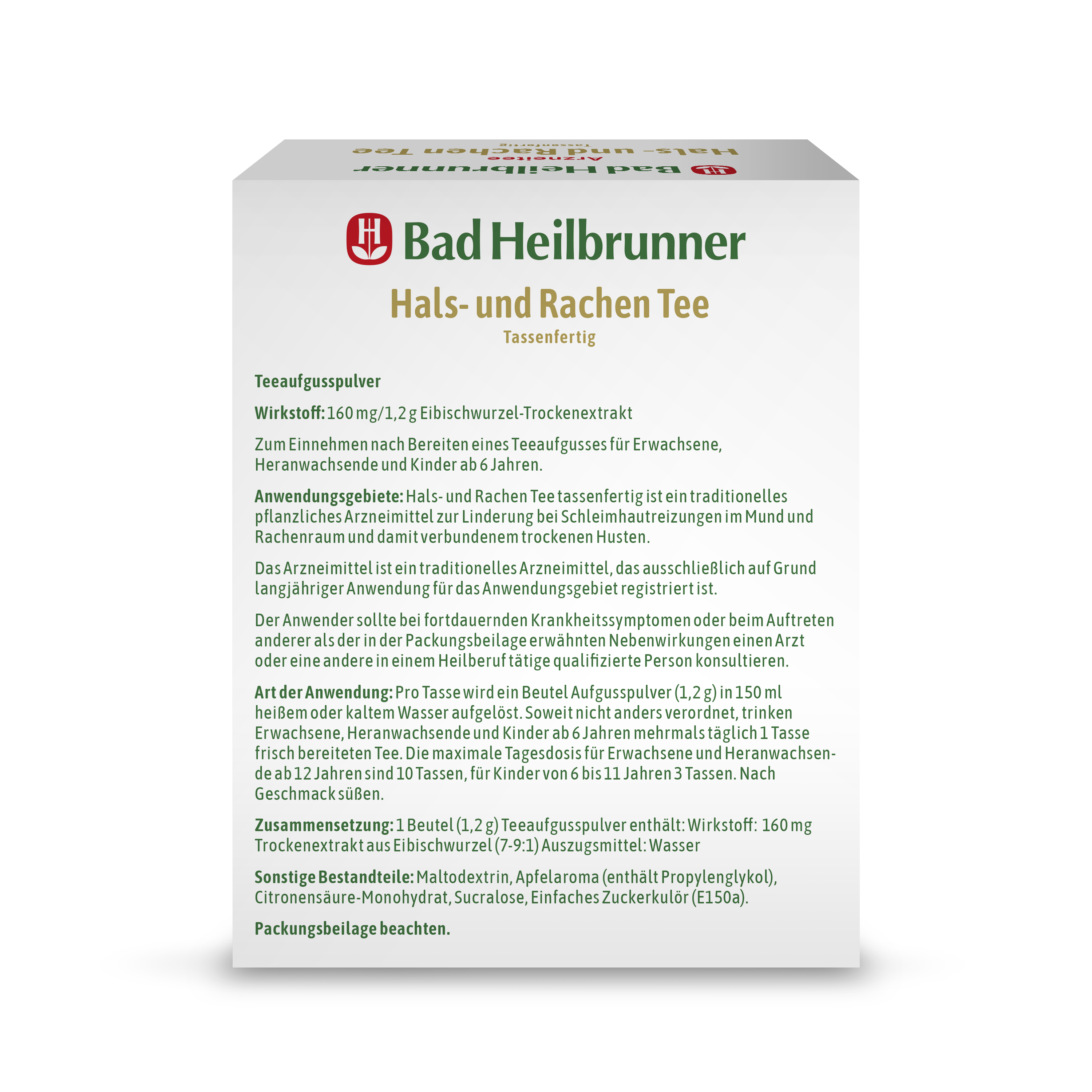 Hals- und Rachen Tee Tassenfertig