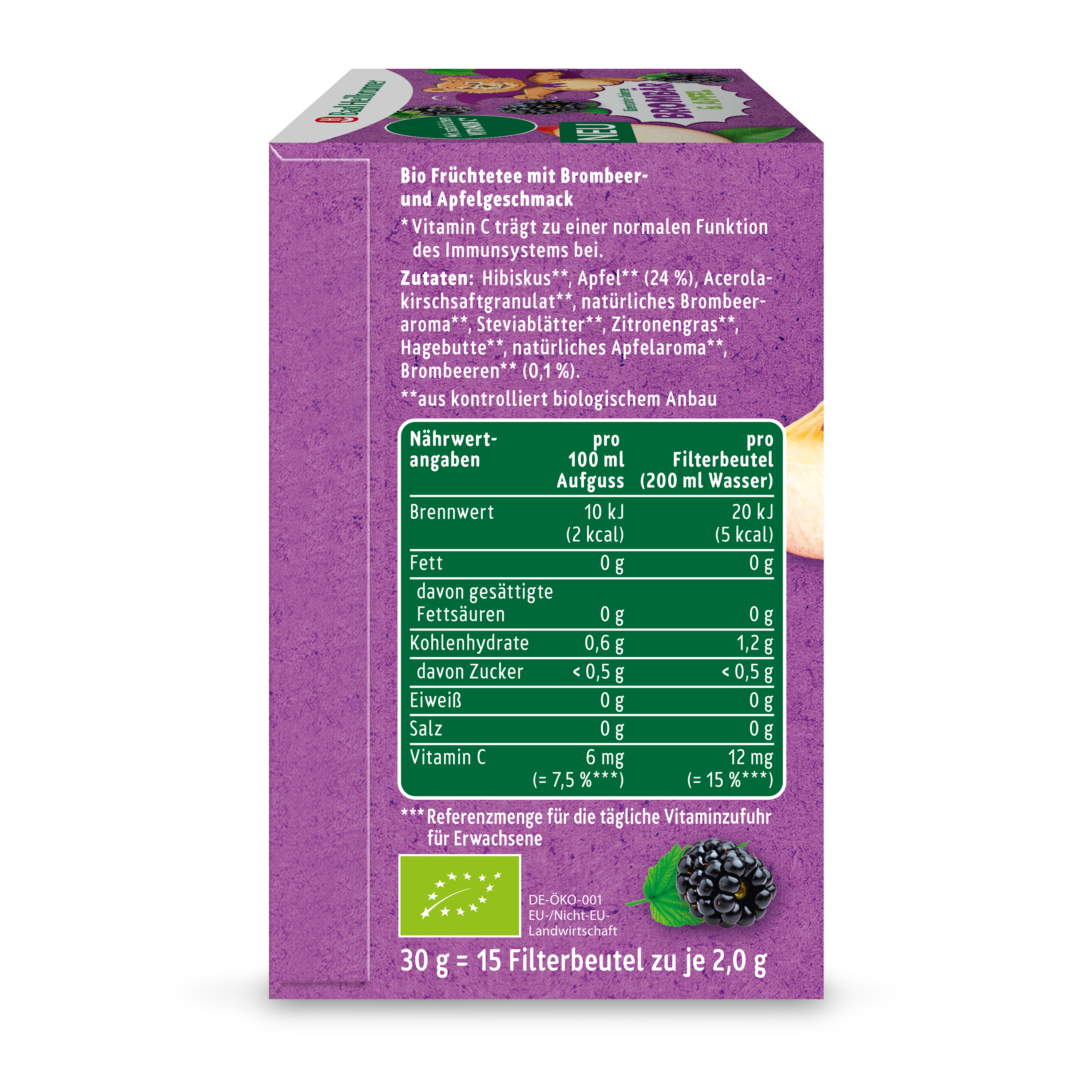 Bio Bärenstarker Kindertee - Brombär & Apfel